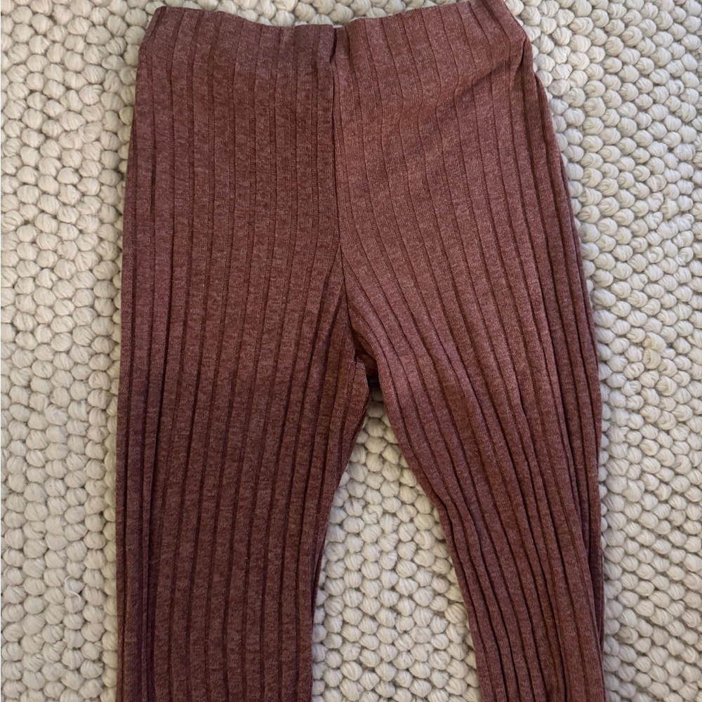 Zara Wide Leg Pants with Ribbed Texture - Picture 4 of 4